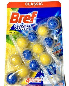 Туалетний блок Bref Power Aktiv, Аромат лимону, 3 шт. 2832405 фото