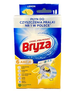 Засіб для догляду за пральними машинами Bryza, Аромат лимону, Картонна коробка, 250 ml 00000000669 фото