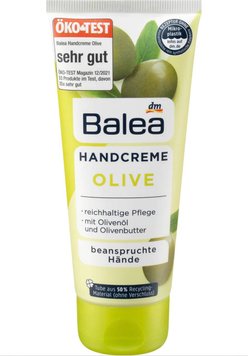 Крем для рук Balea HandCream Olive, Для втомлених і сухих рук, Оливка, 100 ml 00000000827 фото