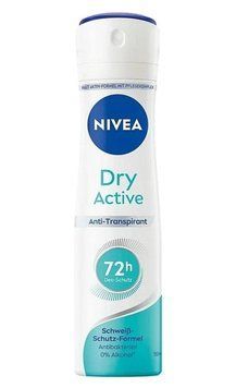 Антиперспірант-спрей NIVEA Dry Active 72H, 150 ml 00000001492 фото