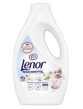 Гель для прання Lenor Sensitive, Універсальний, Гіпоалергенний, 20 прань, 1000 ml 00000002140 фото