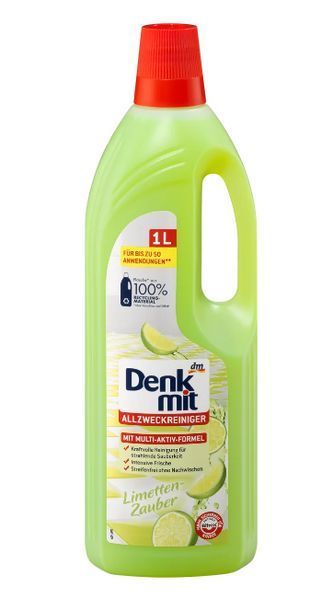 Засіб для миття підлоги Denkmit Lime Magic, Універсальний, Аромат лайму, 1 L 60/599A фото