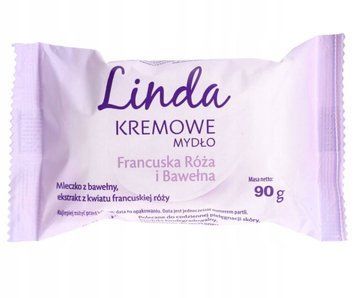 Тверде крем-мило Linda, Французька троянда і бавовна, 90 g 00000003140 фото
