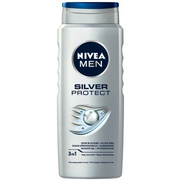 Гель для душу NIVEA Men Silver Protect 3in1, Для чоловіків, 500 ml 24441090 фото