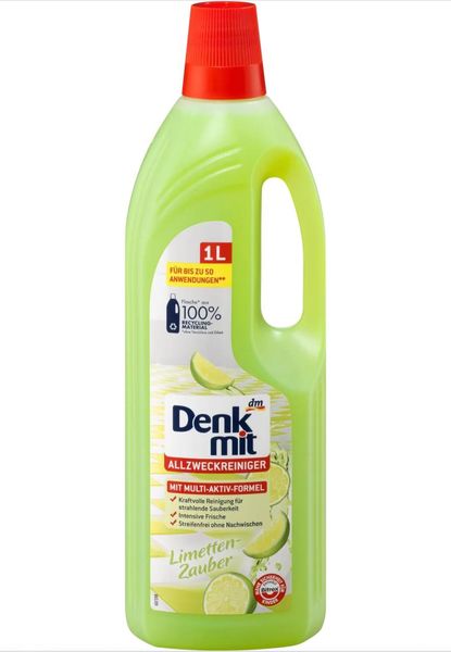 Засіб для миття підлоги Denkmit Lime Magic, Універсальний, Аромат лайму, 1 L 60/599A фото