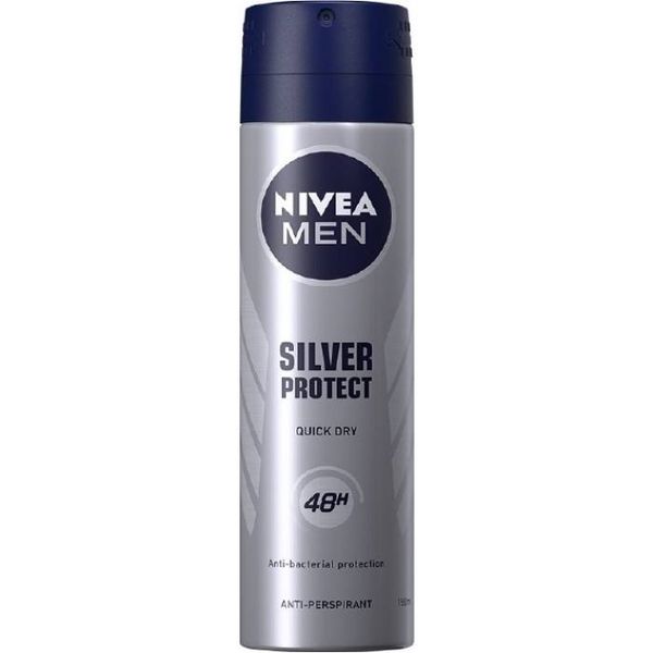 Антиперспірант-спрей для чоловіків NIVEA MEN Silver Protect, 150 ml 00000000916 фото