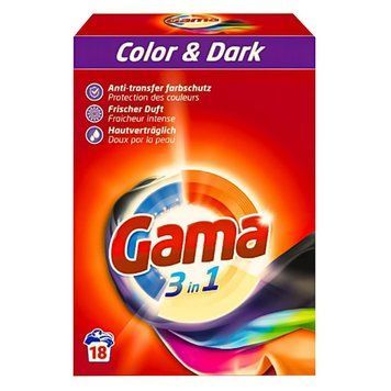 Порошок для прання Gama Color & Dark, Для темних і кольорових тканин, 18 прань, 1,08 кг 00000002642 фото