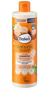 Шампунь Balea Natural Beauty, Для кучерявого та пористого волосся, Олія макадамії та масло Ши,400 ml 2343503 фото