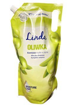 Рідке крем-мило Linda, Запаска, Оливкове, 1 L 030003656 фото