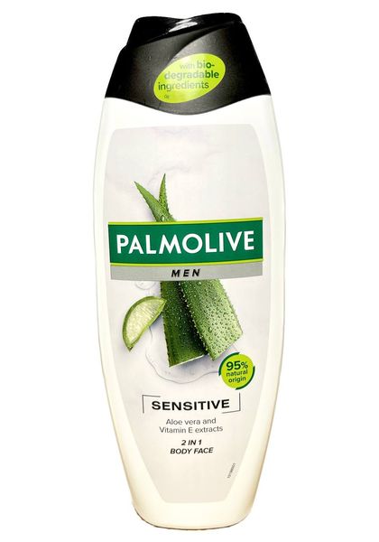 Гель для душу PALMOLIVE Men Sensitive 2in1, Для чоловіків, Алое вера і екстракти вітаміну Е, 500 ml 10198502 фото