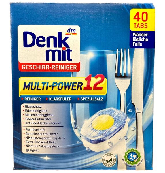 Таблетки для посудомийної машини Denkmit Multi-Power 12, 40 шт. 6133498 фото