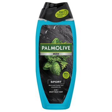 Гель для душу PALMOLIVE Men Sport 3in1, Для чоловіків, Аромат грейпфрута та м'яти, 500 ml 10215627 фото