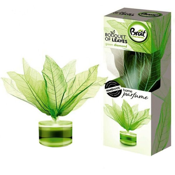 Освіжувач повітря BRAIT Leaves, У вигляді листя, Зелений діамант, 75 ml 70014596 фото