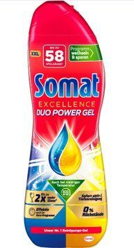 Гель для посудомийної машини Somat Excellence Duo Power Gel Lemon & Lime, 58 прань, 928 ml 00000002694 фото