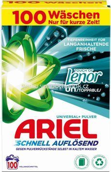 Порошок для прання Ariel Universal Pulver Touch Of Lenor, Універсальний,Аромат Lenor,100 прань, 6 кг 00000002244 фото