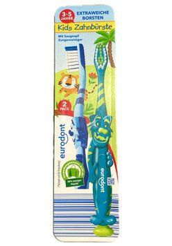 Дитяча зубна щітка Eurodont Kids, Від 3-5 років, 2 шт. 00000002594 фото