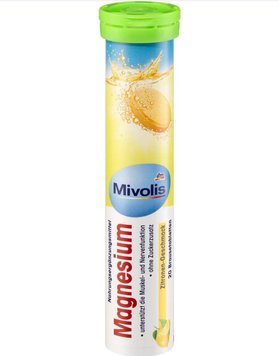 Таблетки шипучі Mivolis Magnesium, Магній, Лимонний смак, 20 шт. 82 g 00000001335 фото