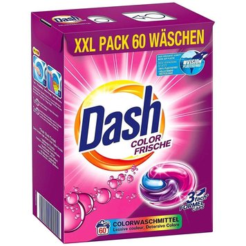 Капсули для прання Dash Color Frische, Для кольорового, 60 шт. 2540697 фото