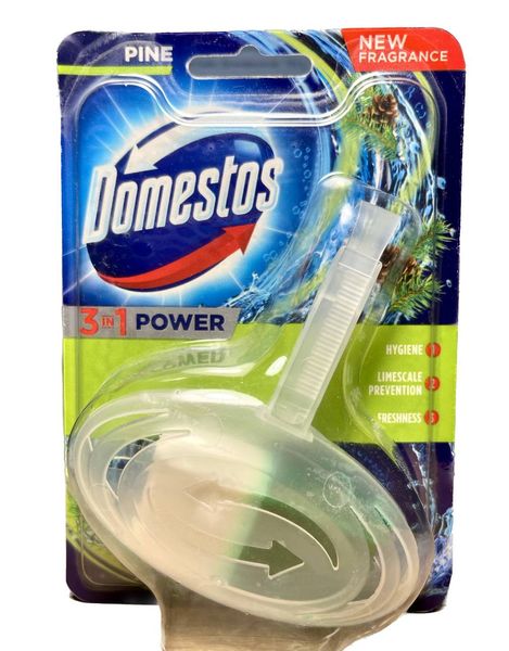 Туалетний блок Domestos 3in1, Аромат хвої, 1 шт. 67897260 фото