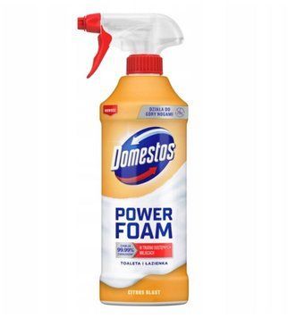 Піна для чищення ванної кімнати та туалету Domestos Power Foam, Цитрусовий аромат, 435 ml 00000002746 фото