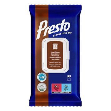 Серветки вологі для прибирання меблів Presto Clean & Go, 55 шт. 00000003046 фото