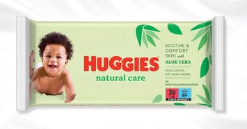 Дитячі вологі серветки Huggies Natural Care, 56 шт. 61272657 фото