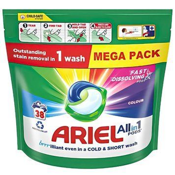 Капсули для прання Ariel Allin1 Pods Color, Для кольорового, 38 шт. 00000002601 фото