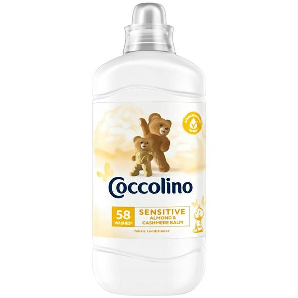 Кондиціонер для білизни Coccolino Sensitive Almond&Cashmere, Мигдаль,Гіпоалергенний,58 прань,1450 ml 68560679 фото