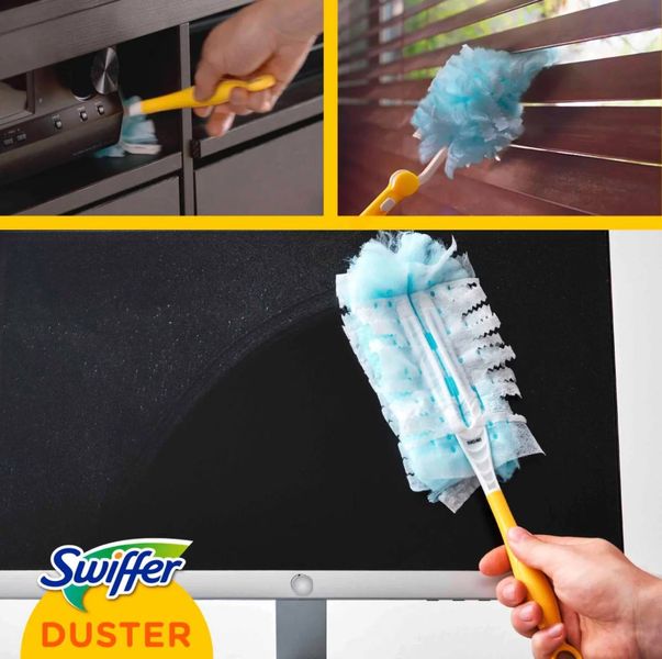 Щітка-віник для прибирання пилу Swiffer Duster, Піпідастр, +3 змінні насадки 91979328 S230 фото