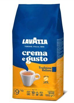 Кава в зернах Lavazza Caffe Crema e Gusto, Купаж арабіка/робуста, 1000 g 00000003297 фото
