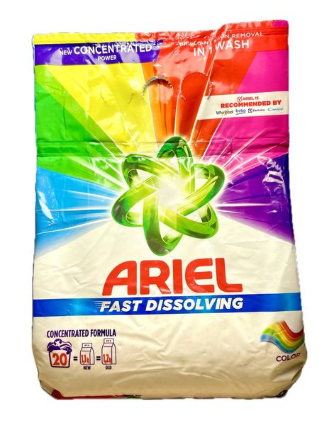 Порошок для прання Ariel Fast Dissolving Color, Для кольорового, 20 прань, 1100 г 90445573 S432 фото