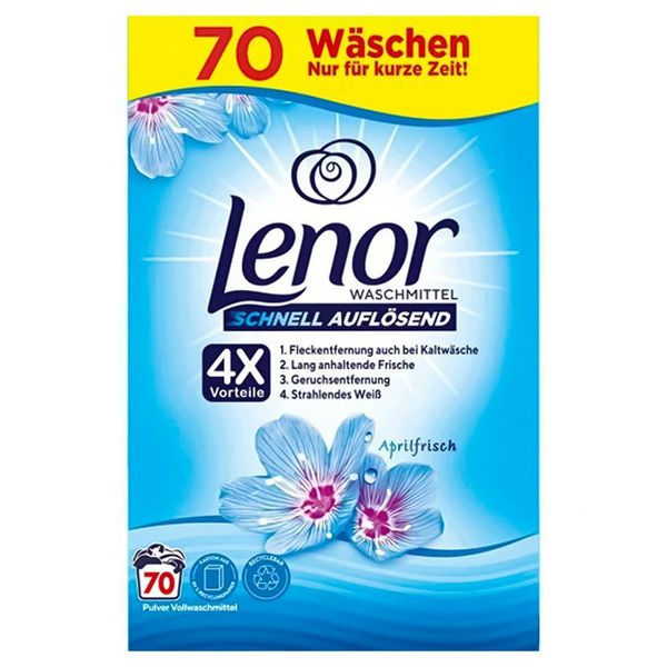 Порошок для прання Lenor Universal Aprilfrisch, Універсальний, Квітнева свіжість, 70 прань, 4200 г 00000002095 фото