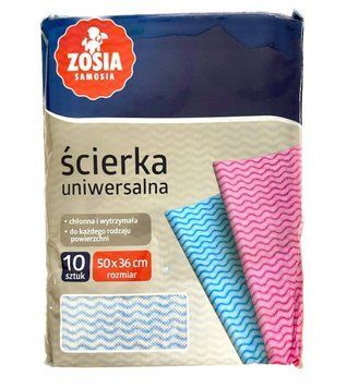 Серветки для прибирання ZOSIA, Універсальні, Тонкі, 50x36 см, 10 шт. P40910 фото