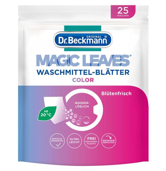 Серветки для прання Dr.Beckmann MAGIC LEAVES Color, Для кольорового, 25 шт. 892551/2301 фото