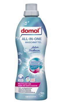 Гель для прання domol ALL-IN-ONE, Універсальний, Активна свіжість, 20 прань, 1 L 00000002705 фото