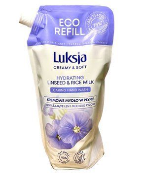 Рідке крем-мило Luksja, Запаска, Льон і молочко рису, 900 ml 00000000792 фото
