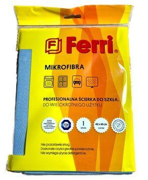 Серветка з мікрофібри Ferri, Для вікон та дзеркал, 40x40 см 00000000733 фото