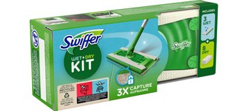 Набір швабра Swiffer + 8 сухих серветок + 3 вологі серветки 20130693 фото