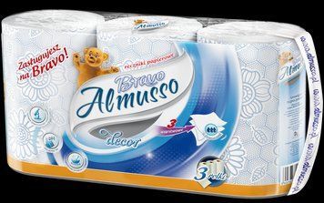 Паперовий рушник Almusso Bravo, Голубий, 3-шаровий, 3 шт. 00000003104 фото