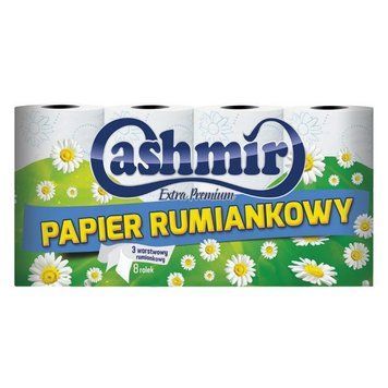 Туалетний папір Cashmir, 3-шаровий, Аромат ромашки, 8 шт. 00000003004 фото