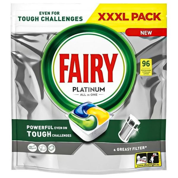 Таблетки для посудомийної машини Fairy Platinum Lemon, 96 шт. 00000002303 фото