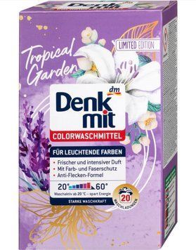 Порошок для прання Denkmit Tropical Garden, Для кольорового, 20 прань, 1,3 кг 00000000178 фото
