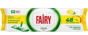 Серветки вологі для прибирання підлоги Fairy Limon, 50 шт. 00000003357 фото