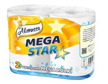 Паперовий рушник Almusso Mega Star, 2-шаровий, 2 шт. 00000001318 фото